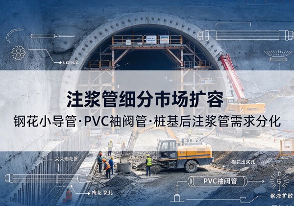 白云注浆管细分市场扩容，隧道钢花小导管、PVC 袖阀管、桩基后注浆管需求分化